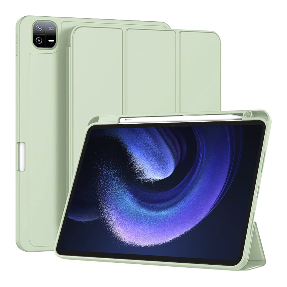 Techsuit - Flex Trifold (with Pencil Holder) - Xiaomi Pad 6 / Pad 6 Pro - Matcha Green