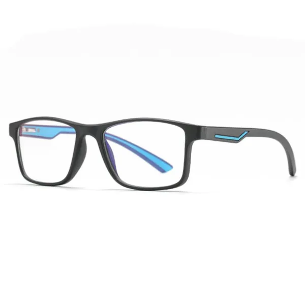 Techsuit - Anti-Blue Light Glasses Reflex TR90 (F2388) - Rectangular - Sand Black / Blue