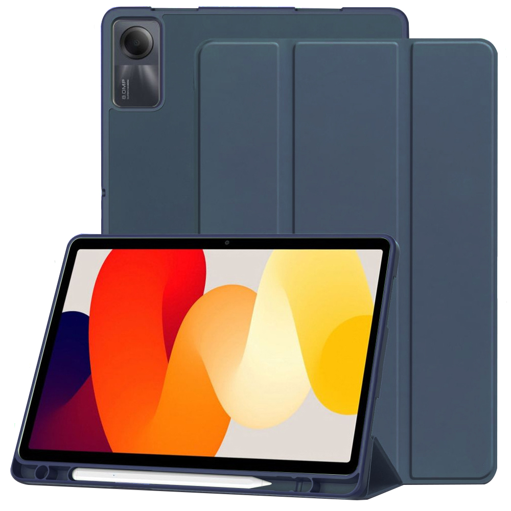 Techsuit - Flex Trifold (with Pencil Holder) - Xiaomi Redmi Pad SE 11 - Dark Blue