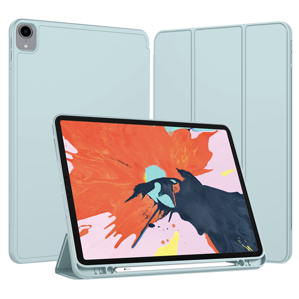 Techsuit - Flex Trifold (with Pencil Holder) - iPad Pro 12.9 (2018/2020/2021/2022) - Sky Blue