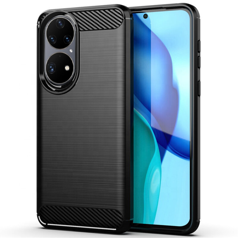 Techsuit - Carbon Silicone - Huawei P50 Pro - Black