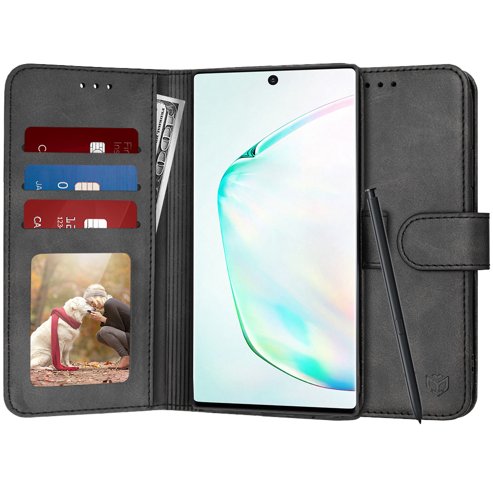 Techsuit - Diary Book - Samsung Galaxy Note 10 Plus / Note 10 Plus 5G - Black