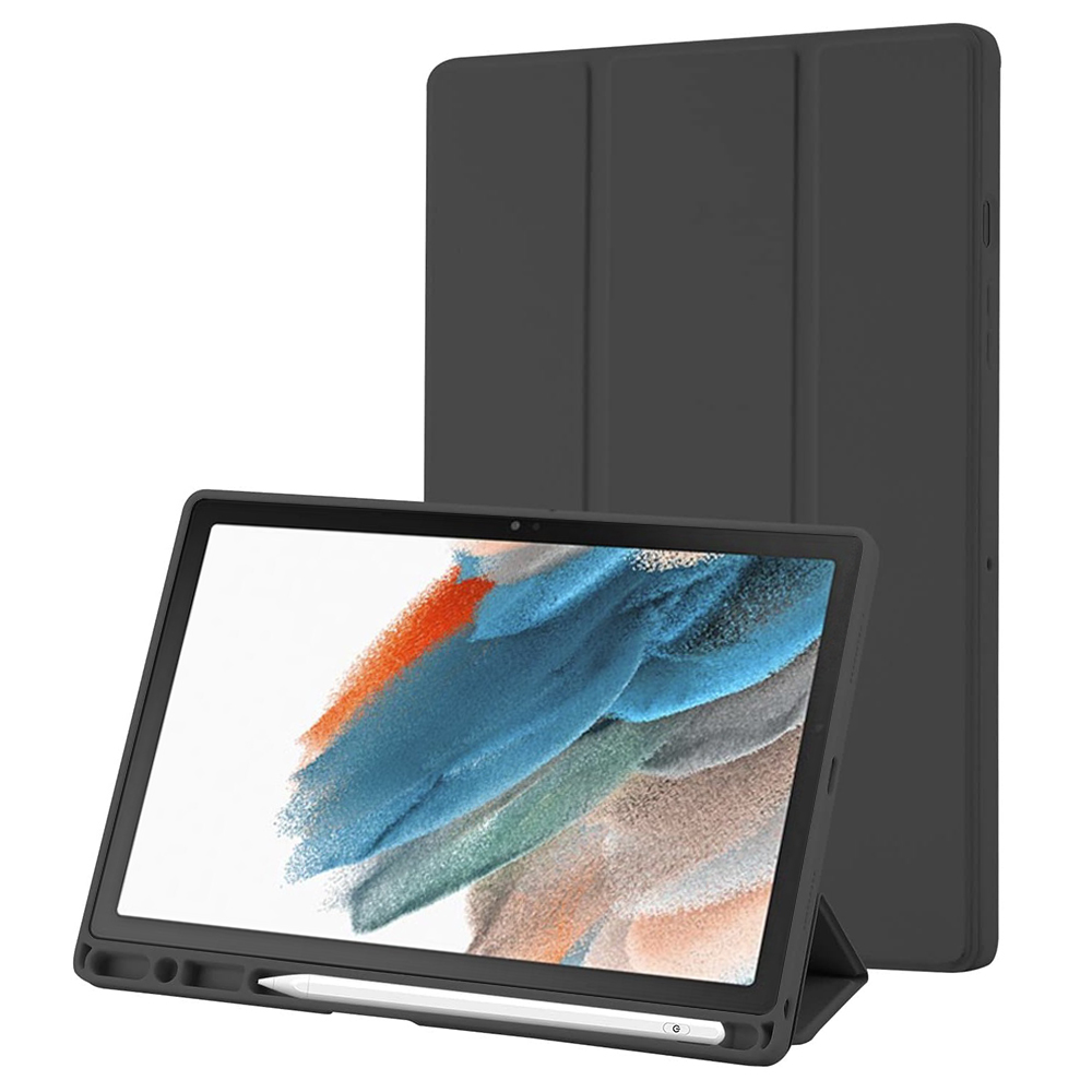 Techsuit - Flex Trifold (with Pencil Holder) - Samsung Galaxy Tab A8 10.5 (2021) - Black