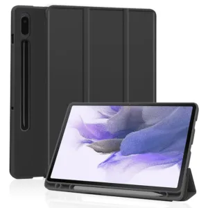 Techsuit - Flex Trifold (with Pencil Holder) - Samsung Galaxy Tab S7 FE - Black