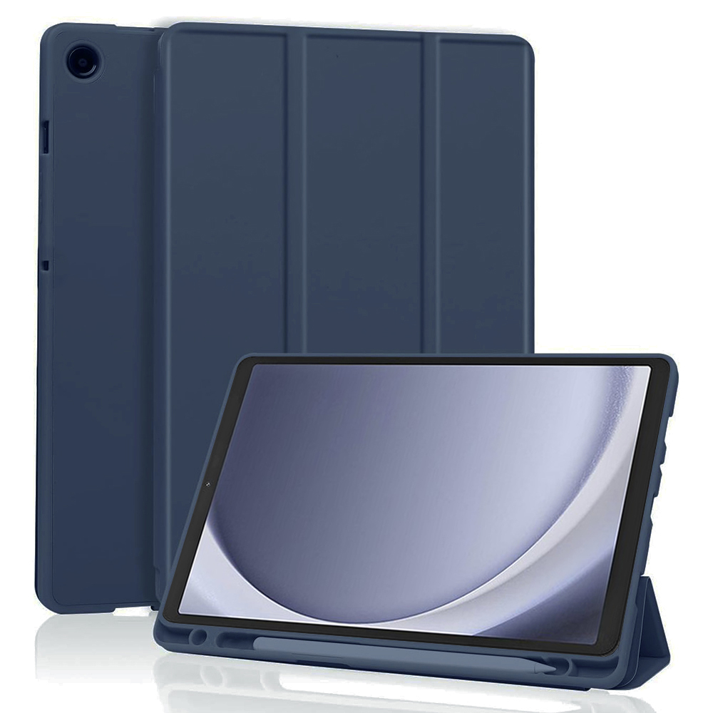 Techsuit - Flex Trifold (with Pencil Holder) - Samsung Galaxy Tab A9 - Dark Blue