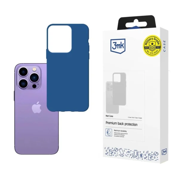 Case for iPhone 14 Pro Max from the 3mk Matt Case series - blue