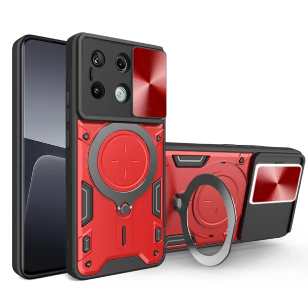 Techsuit - CamGuard Pro - Xiaomi Redmi Note 13 Pro 5G / Poco X6 - Red