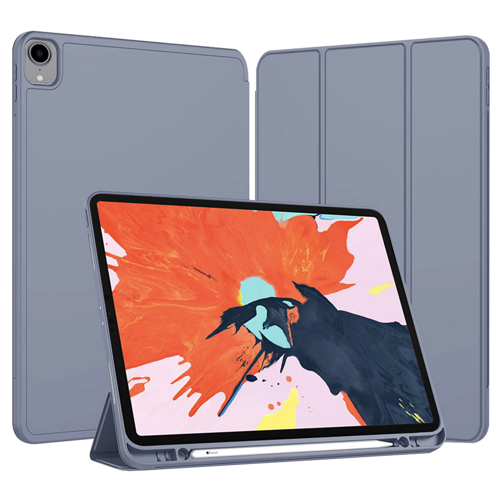 Techsuit - Flex Trifold (with Pencil Holder) - iPad Pro 12.9 (2018/2020/2021/2022) - Purple