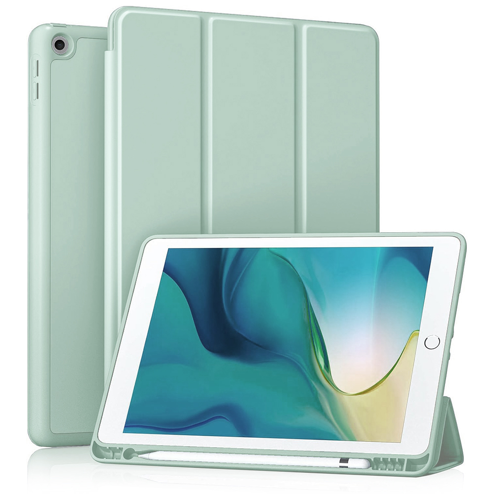 Techsuit - Flex Trifold (with Pencil Holder) - iPad 10.2 (2019 / 2020 / 2021) - Matcha Green