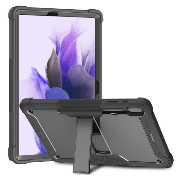 Techsuit - Rugged TabShell + Screen Protector - Samsung Galaxy Tab S7 Plus / S8 Plus - Black