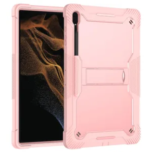 Techsuit - Rugged TabShell + Screen Protector - Samsung Galaxy Tab S8 Ultra / S9 Ultra / S10 Ultra - Rose Gold