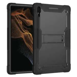 Techsuit - Rugged TabShell + Screen Protector - Samsung Galaxy Tab S8 Ultra / S9 Ultra / S10 Ultra - Black