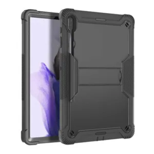 Techsuit - Rugged TabShell + Screen Protector - Samsung Galaxy Tab S7 FE - Black