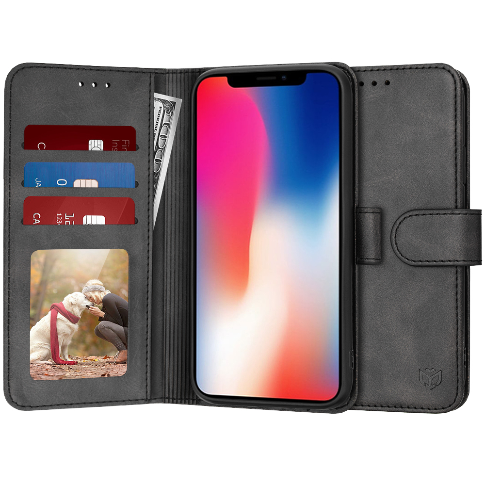 Techsuit - Diary Book - iPhone X / iPhone XS - Black