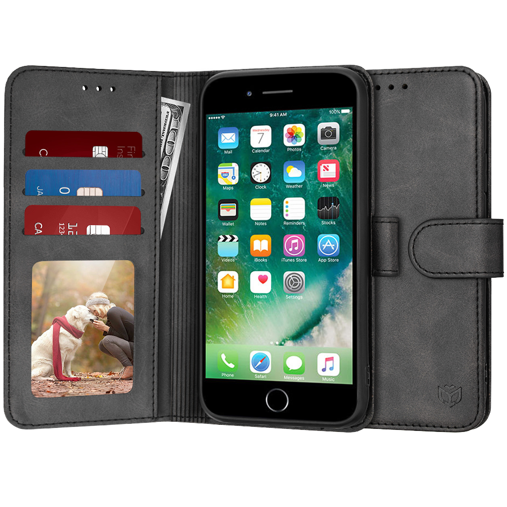 Techsuit - Diary Book - iPhone 7 Plus / iPhone 8 Plus - Black