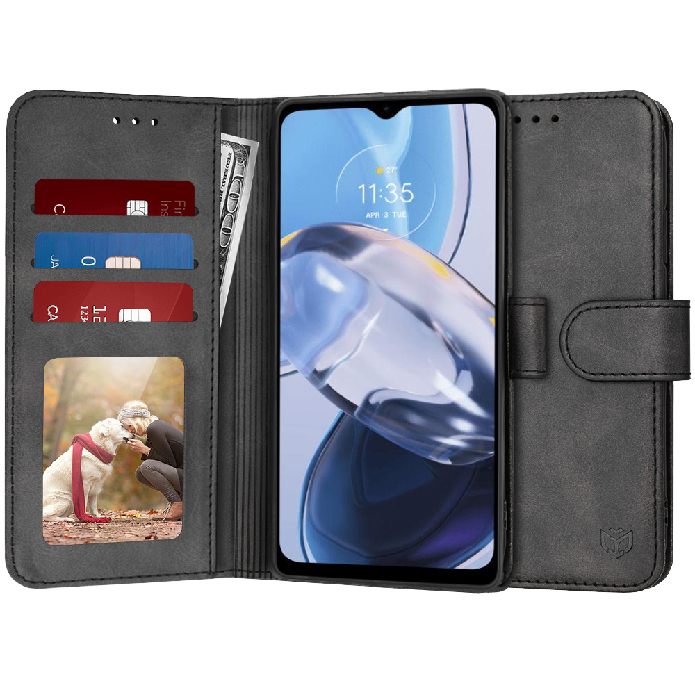 Techsuit - Diary Book - Motorola Moto E22 / Moto E22i - Black