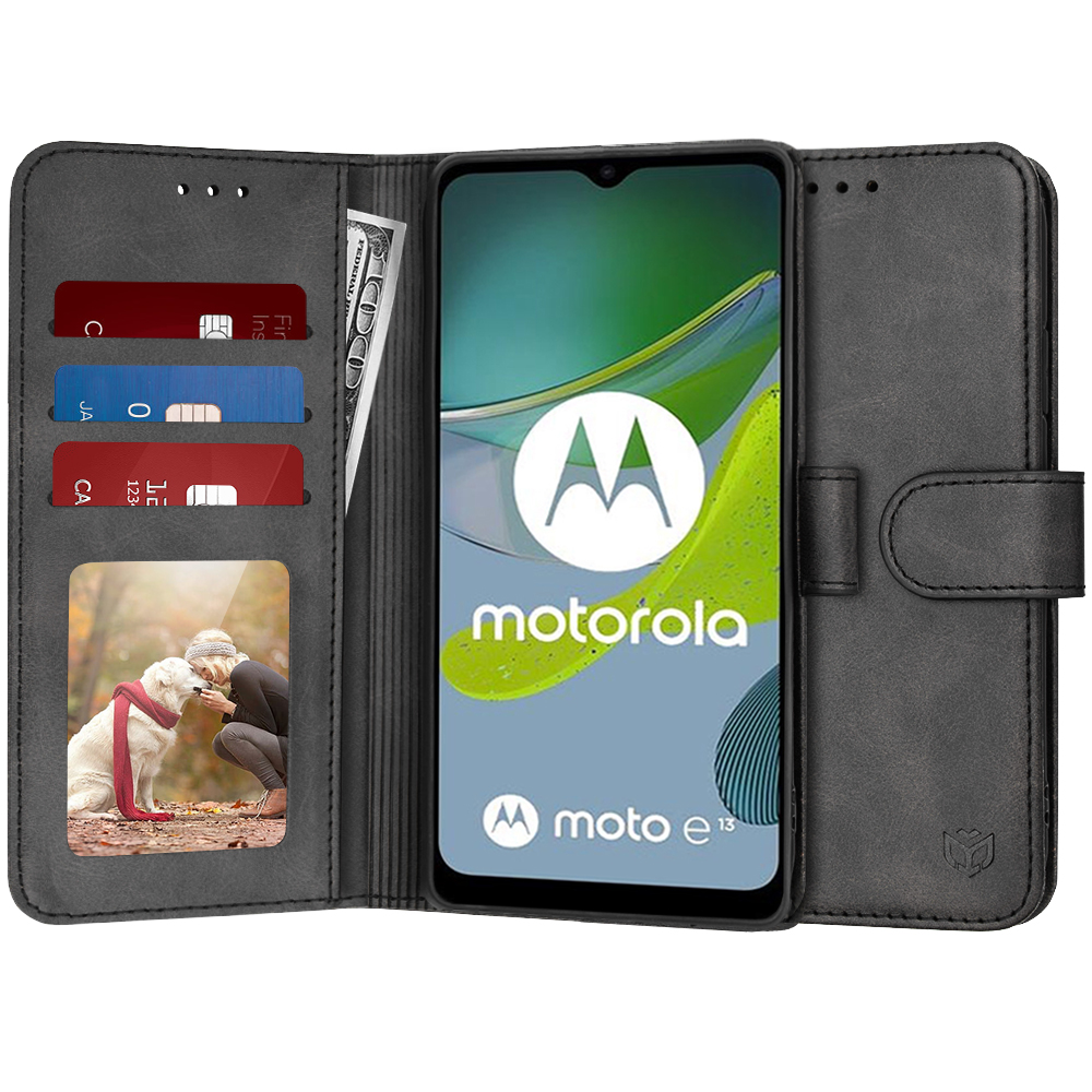 Techsuit - Diary Book - Motorola Moto E13 - Black