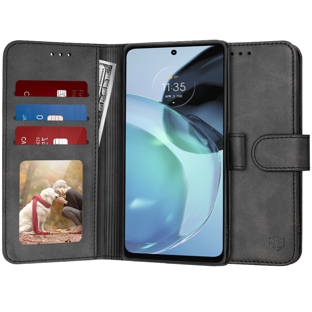 Techsuit - Diary Book - Motorola Moto G72 - Black