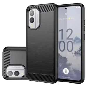 Techsuit - Carbon Silicone - Nokia X30 - Black