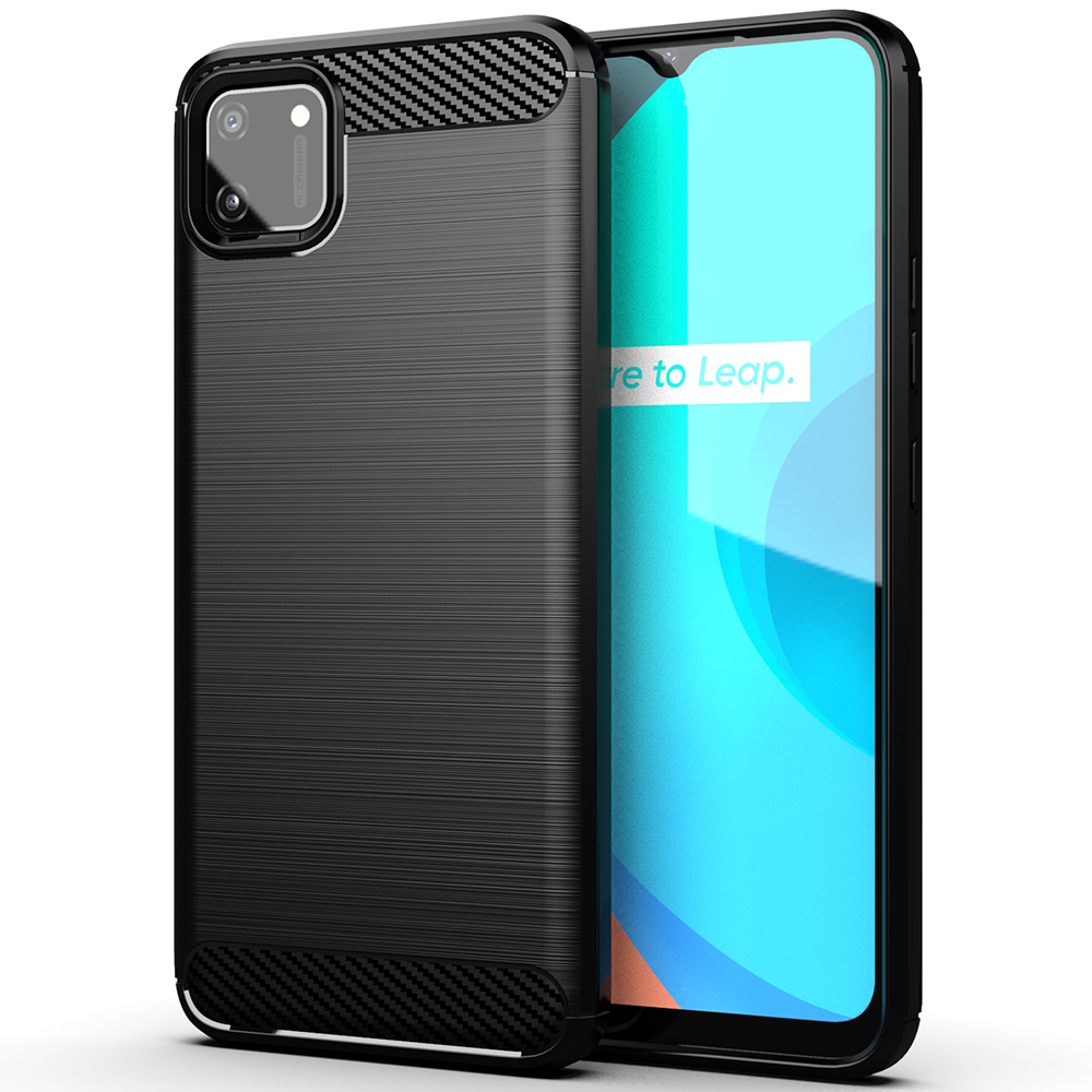 Techsuit - Carbon Silicone - Realme C11 (2020) - Black