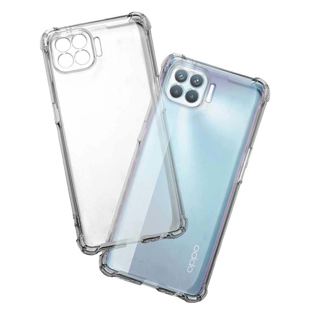 Techsuit - Shockproof Clear Silicone - Oppo Reno4 Lite - Clear