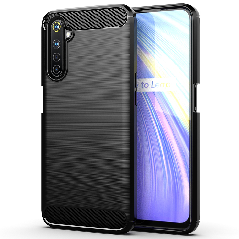 Techsuit - Carbon Silicone - Realme 6 Pro - Black