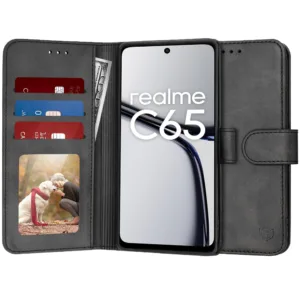 Techsuit - Diary Book - Realme C65 - Black