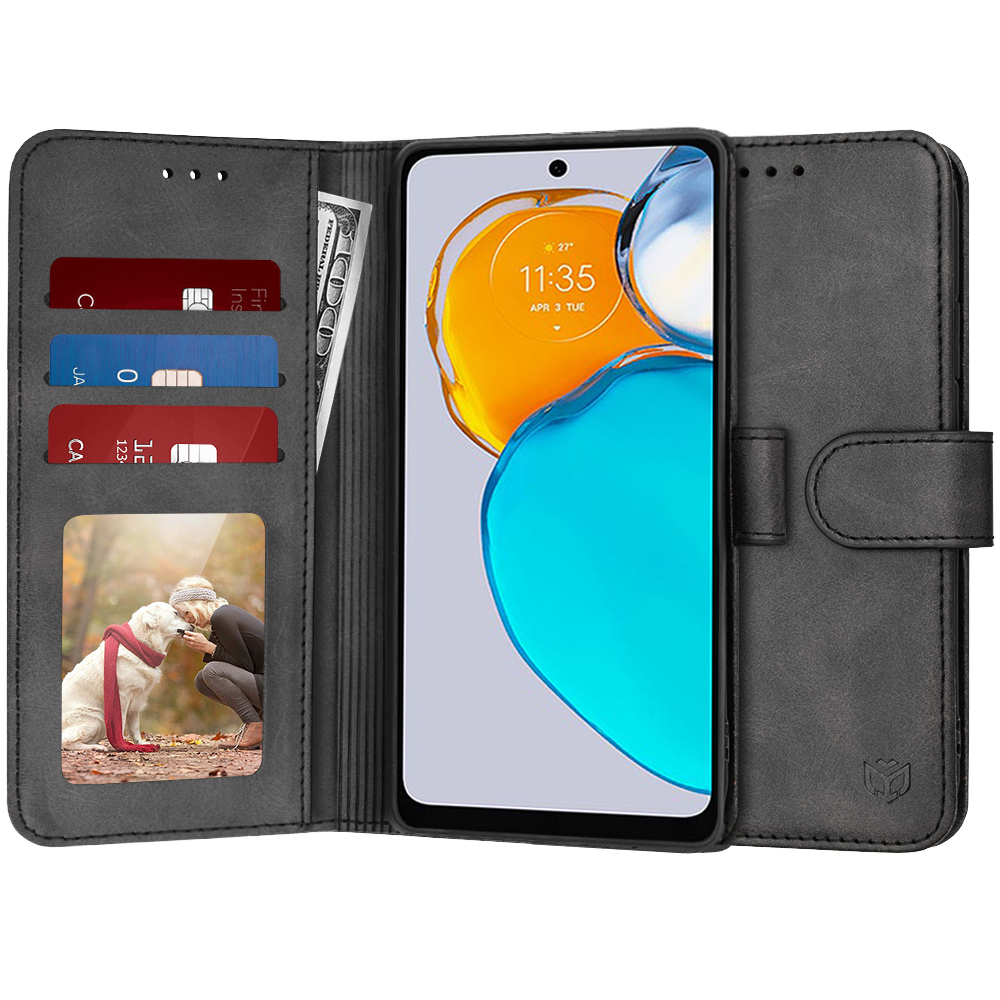 Techsuit - Diary Book - Motorola Moto E22s - Black