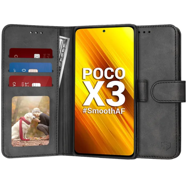 Techsuit - Diary Book - Xiaomi Poco X3 / Poco X3 NFC / Poco X3 Pro - Black