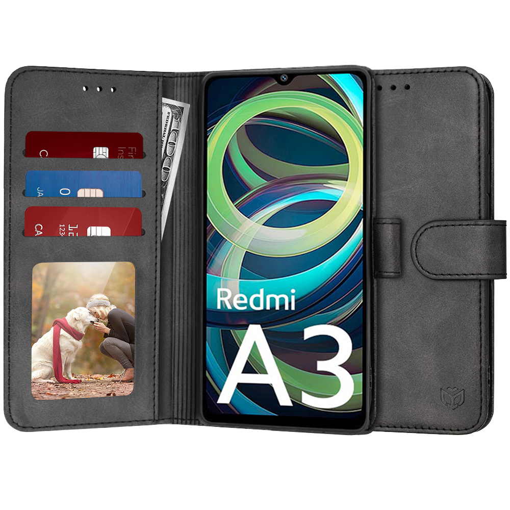 Techsuit - Diary Book - Xiaomi Redmi A3 - Black