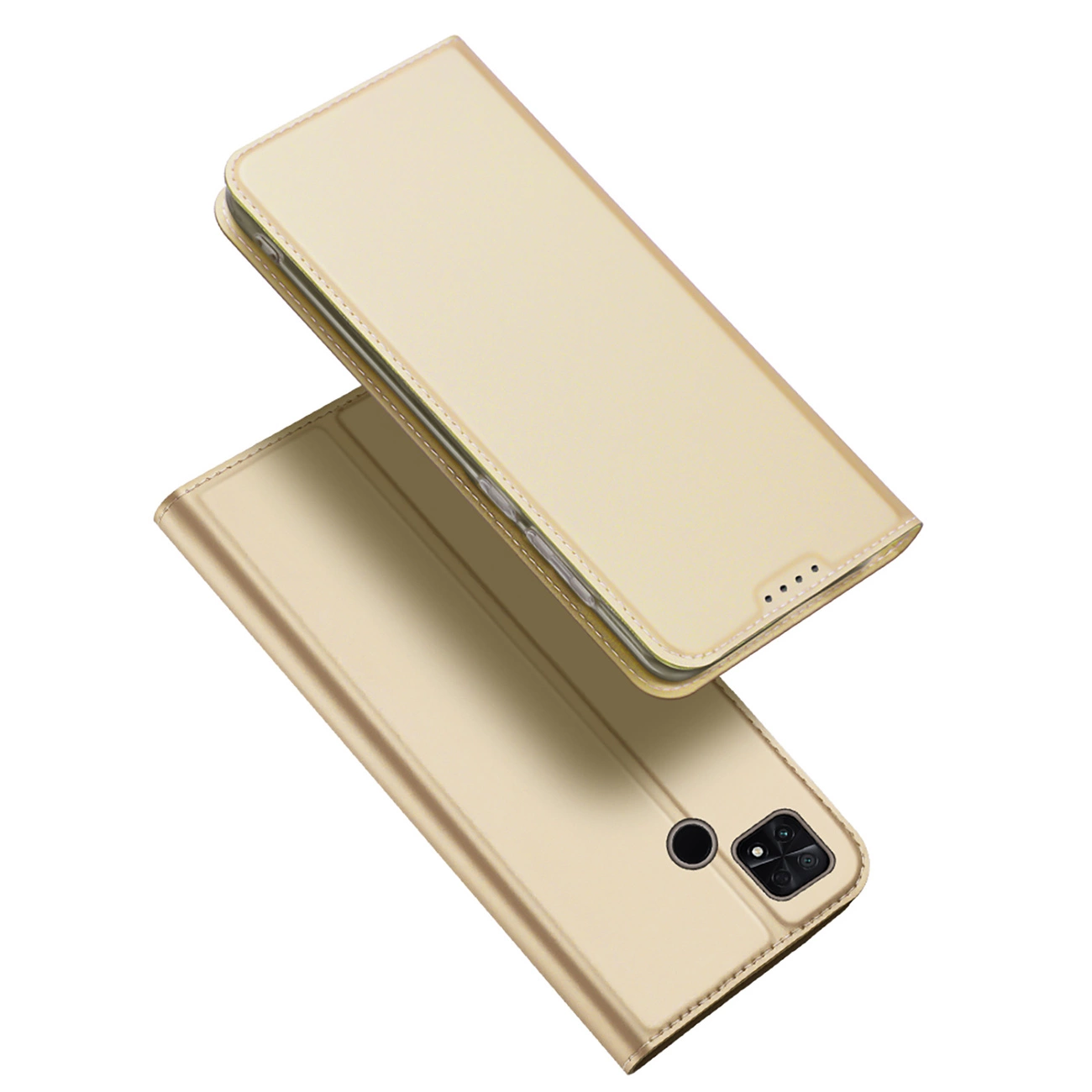 Dux Ducis Skin Pro Case for Xiaomi Poco C40 Flip Card Wallet Stand Gold