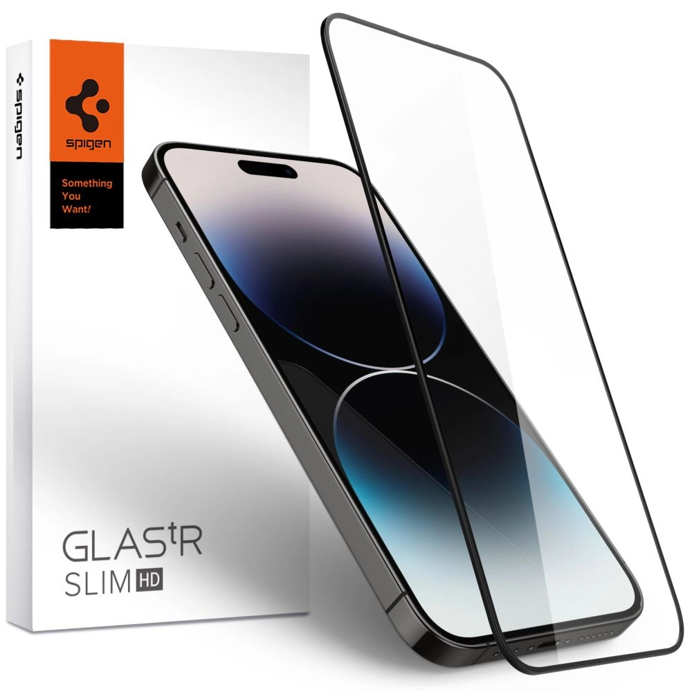 Spigen Glass FC Tempered Glass for iPhone 14 Pro Max - Black