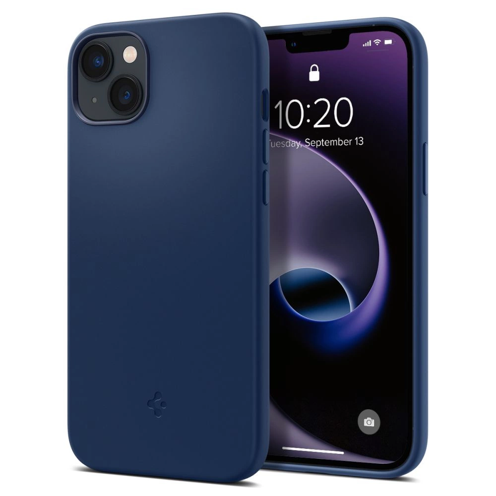 Spigen Silicone Fit Mag Case with MagSafe for iPhone 14 Plus - Blue