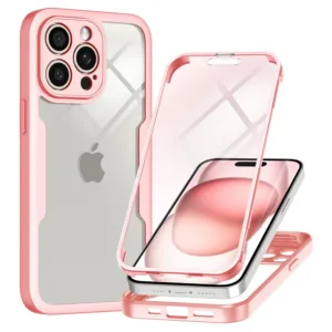 Techsuit - ColorVerse 360 Series + Screen Protector - iPhone 16 Pro Max - Pink