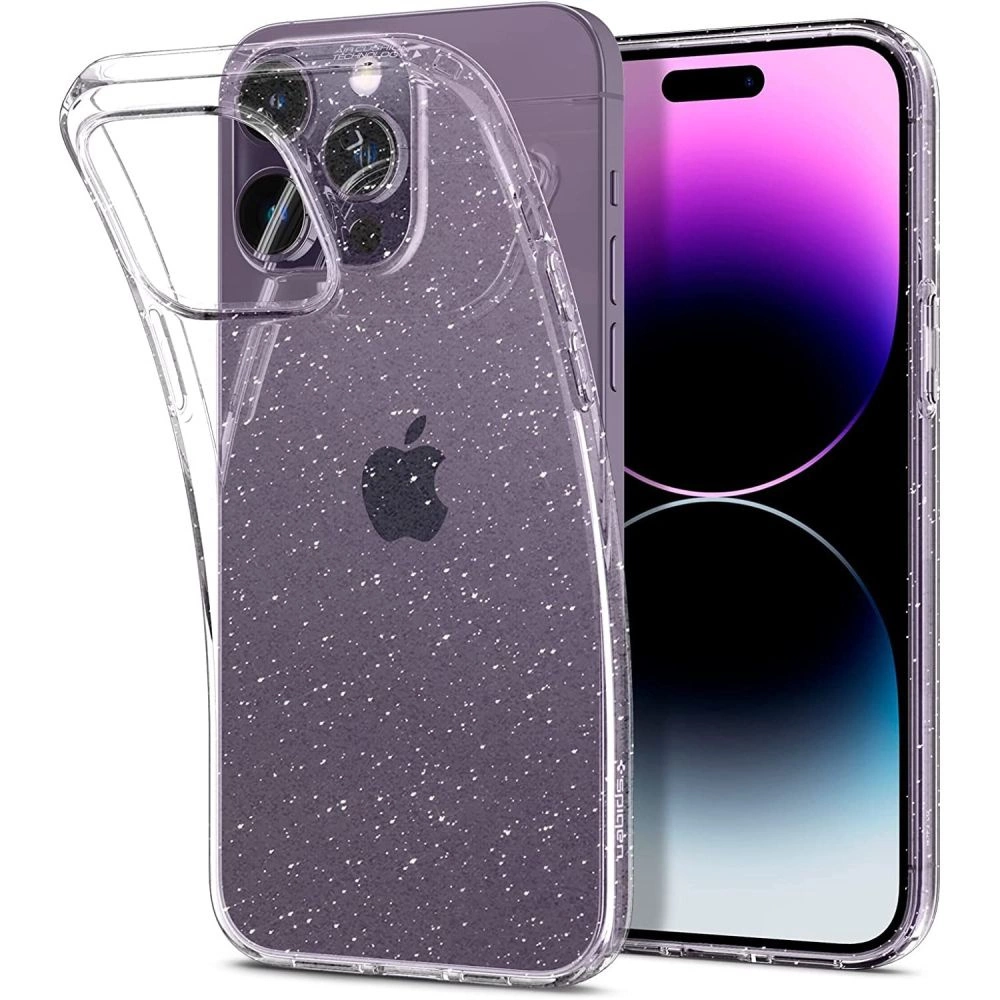 Spigen Liquid Crystal iPhone 14 Pro Max Case - Clear Glitter