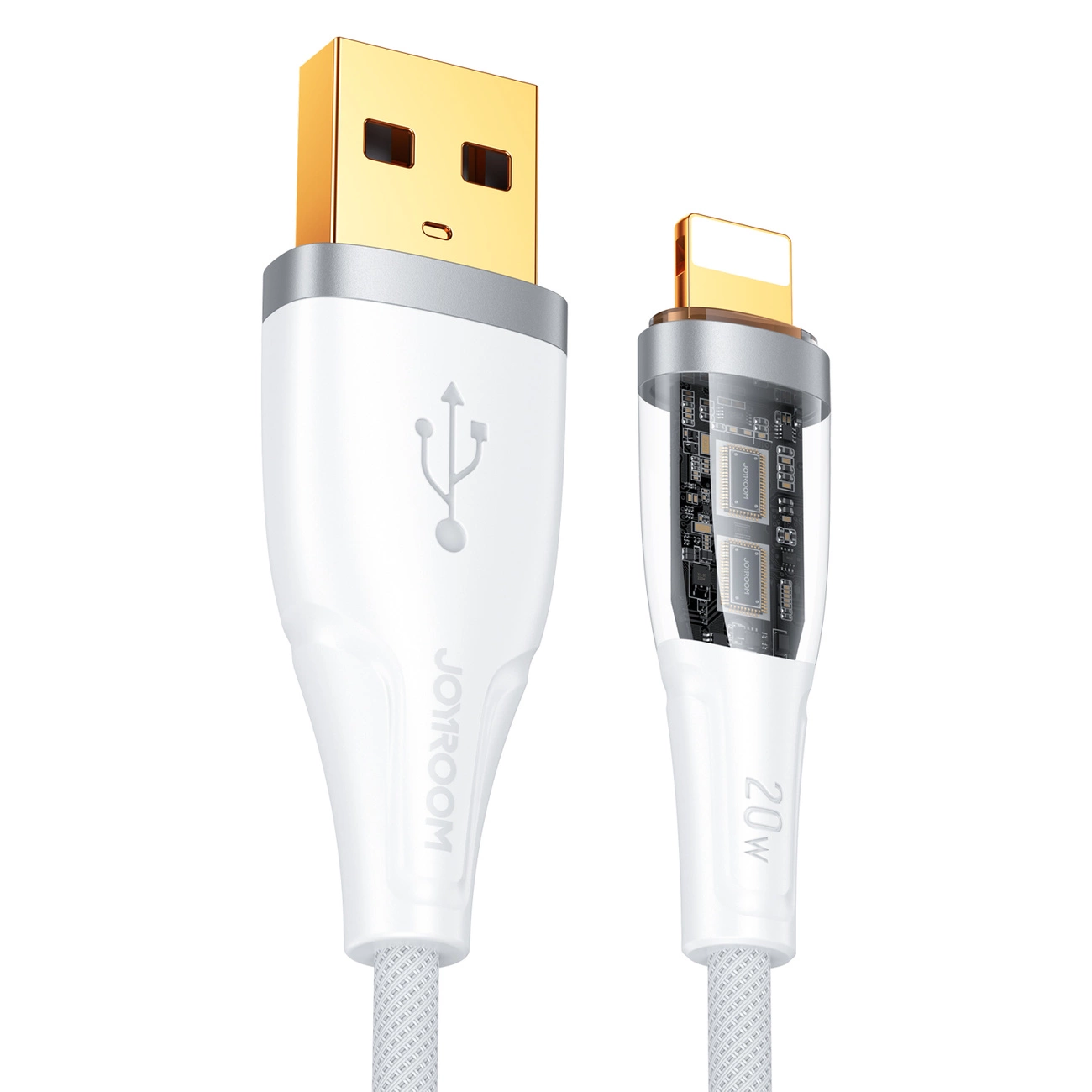 Joyroom Star-Cloud Series A3 USB-A / Lightning Cable 2.4A 1.2m with Smart Switch - White