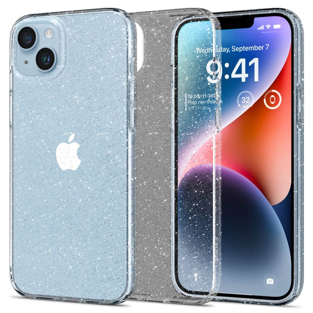 Spigen Liquid Crystal iPhone 14 Case - Clear Glitter