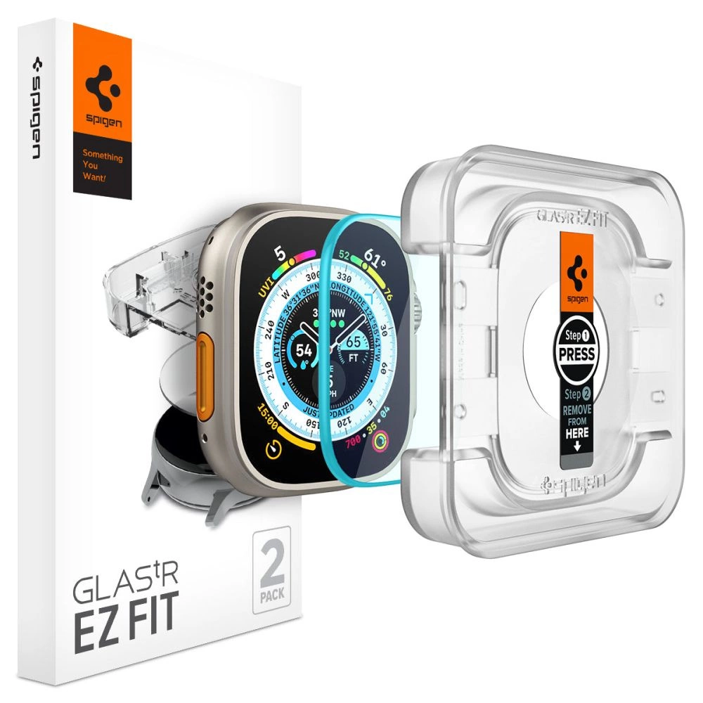 Spigen Glas.tR EZ Fit tempered glass for Apple Watch Ultra (49 mm) - 2 pcs.