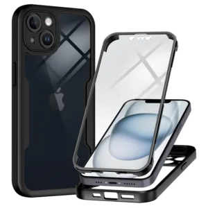 Techsuit - ColorVerse 360 Series + Screen Protector - iPhone 14 - Black