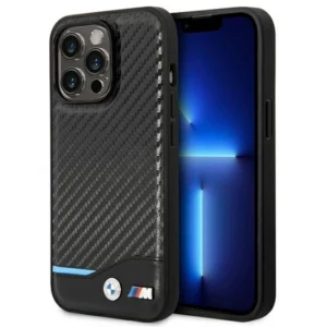 Case BMW BMHCP14L22NBCK iPhone 14 Pro 6.1 "black / black Leather Carbon