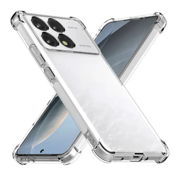 Techsuit - Shockproof Clear Silicone - Xiaomi Poco F6 Pro - Clear