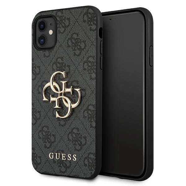 Guess case for iPhone 11 / XR 4G Big Metal Logo series - gray