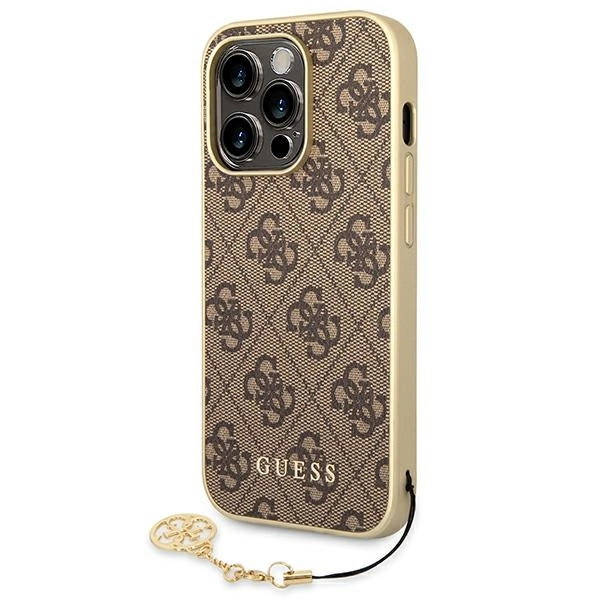 Guess GUHCP14LGF4GBR iPhone 14 Pro 6.1 "brown / brown hardcase 4G Charms Collection