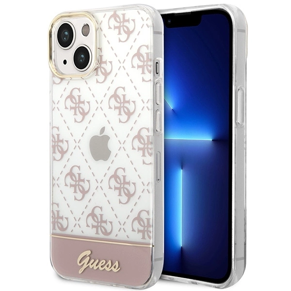 Guess GUHCP14MHG4MHP iPhone 14 Plus 6.7 "pink / pink hardcase 4G Pattern Script