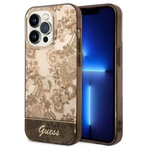 Guess GUHCP14XHGPLHC iPhone 14 Pro Max 6.7" ocher hardcase Porcelain Collection