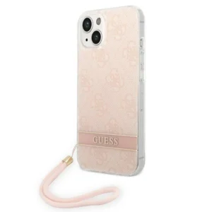 Guess GUOHCP14MH4STP iPhone 14 Plus 6.7 "pink / pink hardcase 4G Print Strap