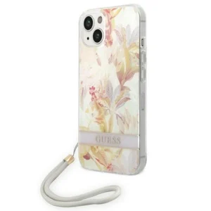 Guess GUOHCP14MHFLSU iPhone 14 Plus 6.7 "purple / purple hardcase Flower Strap