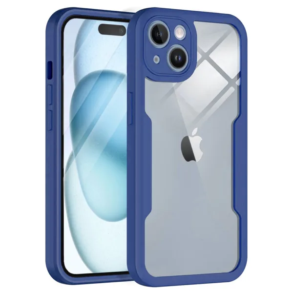 Techsuit - ColorVerse 360 Series + Screen Protector - iPhone 15 - Blue