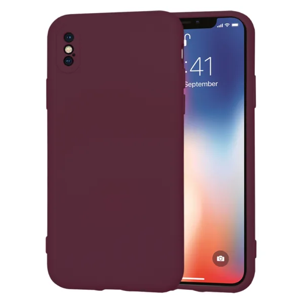 Techsuit - SoftFlex - iPhone X / iPhone XS - Plum Red