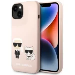 Karl Lagerfeld KLHMP14MSSKCI iPhone 14 Plus 6.7 "hardcase light pink / light pink Silicone Karl & Choupette Magsafe